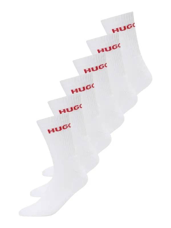 HUGO HUGO Čarape  crvena / bijela