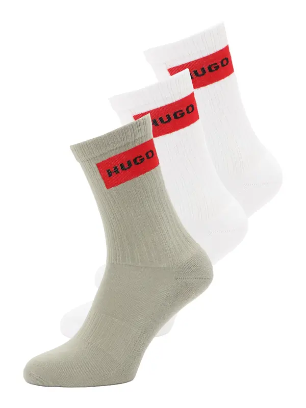 HUGO HUGO Čarape  kaki / crvena / crna / bijela