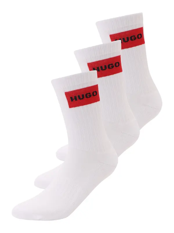 HUGO HUGO Čarape  rubin crvena / crna / bijela
