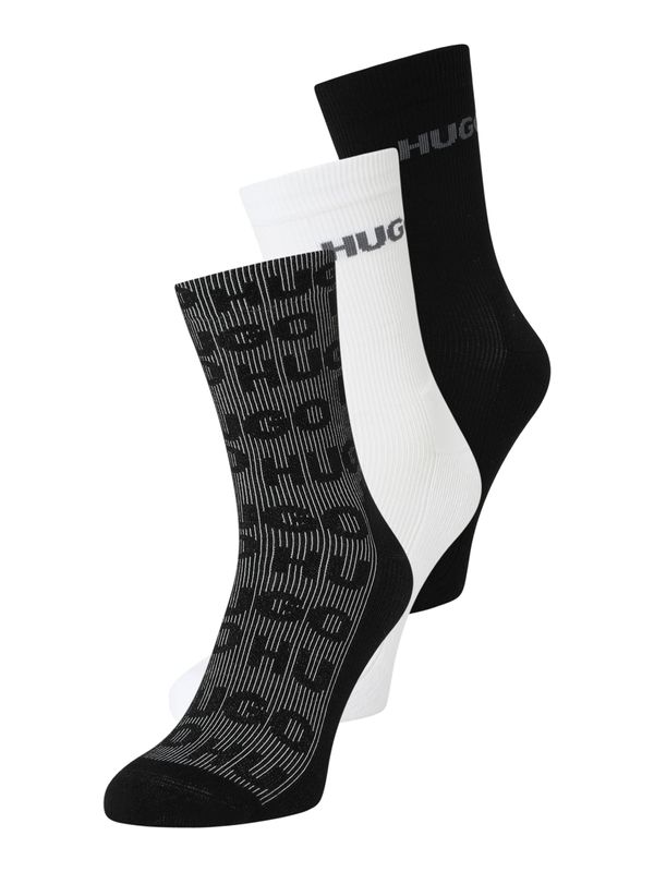 HUGO HUGO Čarape  siva / crna / bijela