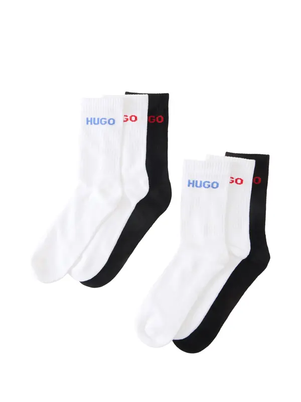 HUGO HUGO Čarape  svijetloplava / svijetlo crvena / crna / bijela