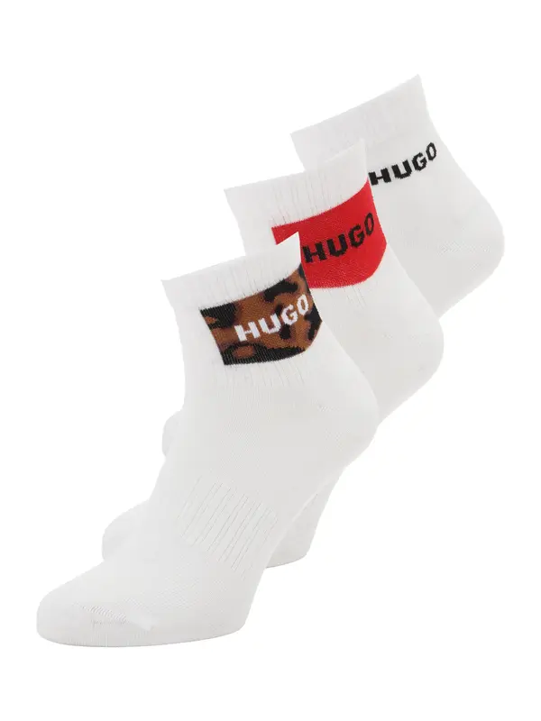 HUGO HUGO Čarape ' TORTOISE'  smeđa / crvena / crna / bijela