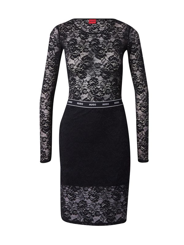 HUGO HUGO Haljina 'Nalale'  crna / bijela