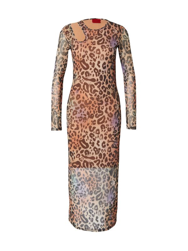 HUGO HUGO Haljina 'Nalusia'  svijetlosmeđa / tamno smeđa / lila