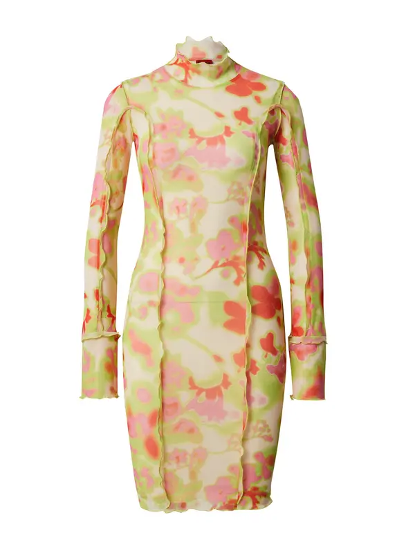 HUGO HUGO Haljina 'Naviola'  sivkasto zelena / roza / crvena