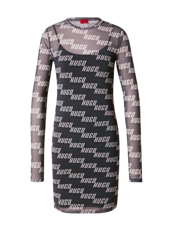 HUGO HUGO Haljina 'Nelonie'  crna / bijela