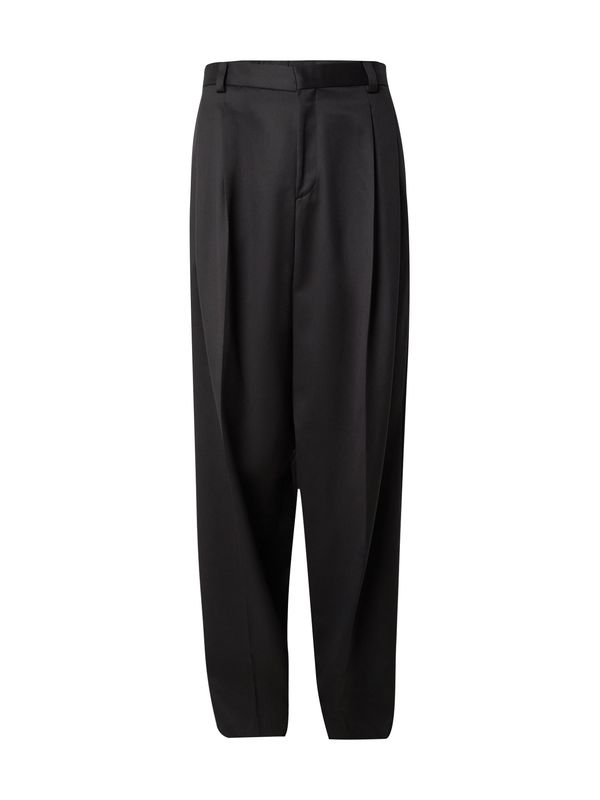 HUGO HUGO Hlače s naborima 'Fedix'  crna