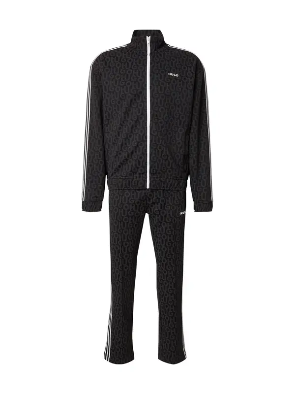HUGO HUGO Jogging komplet 'Doduck/Don'  tamo siva / crna / bijela