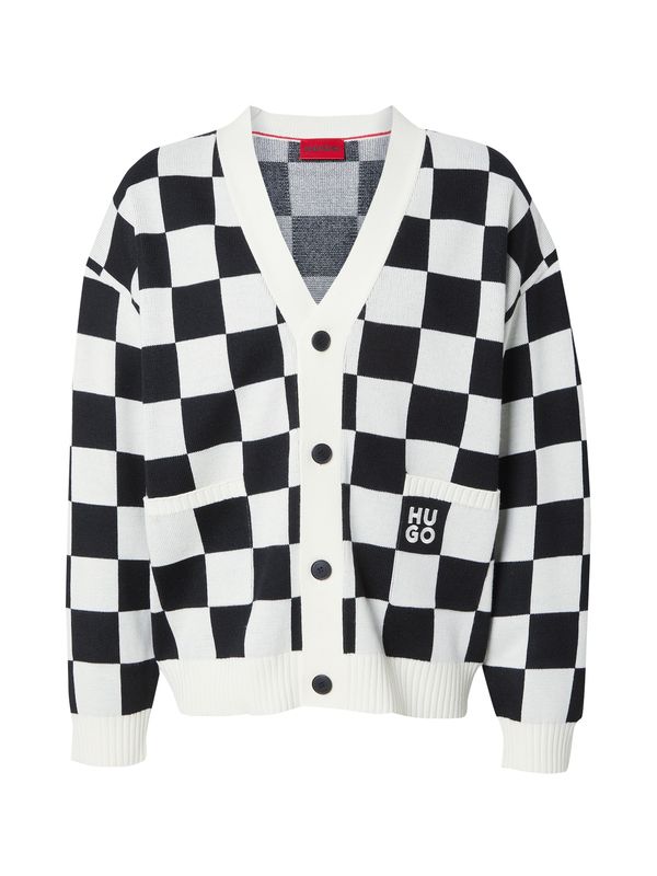 HUGO HUGO Kardigan 'Skeeches'  crna / bijela
