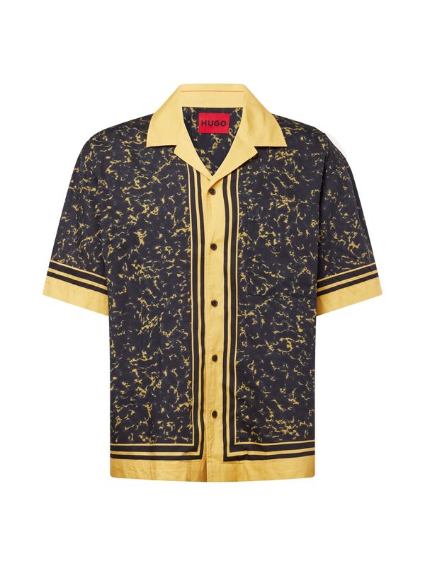 HUGO HUGO Košulja 'Egeeno'  mornarsko plava / žuta / crna