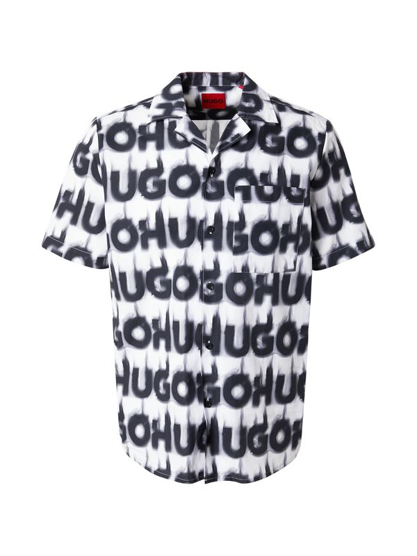 HUGO HUGO Košulja 'Ellino'  crna / bijela