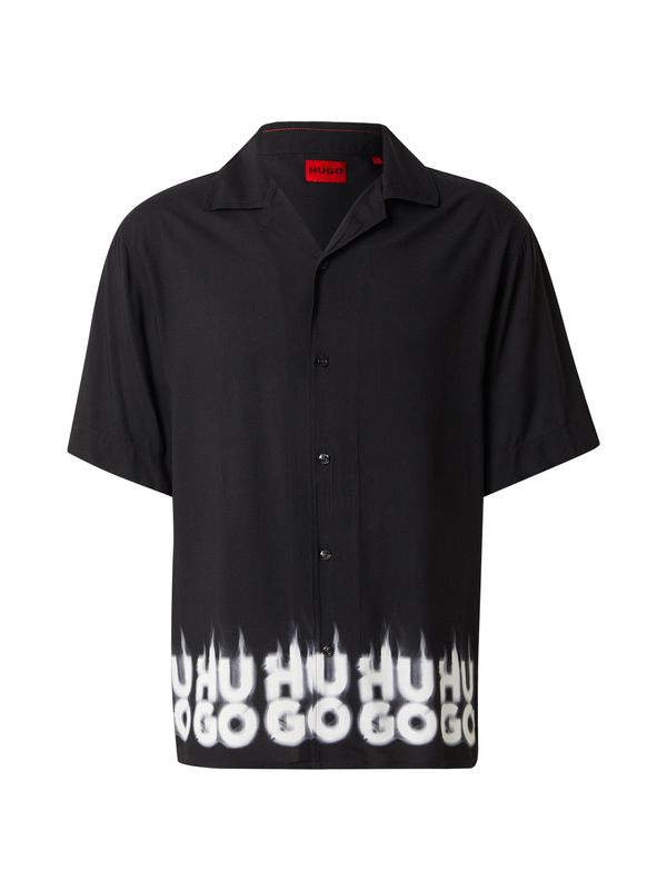 HUGO HUGO Košulja 'Espino'  crna / bijela