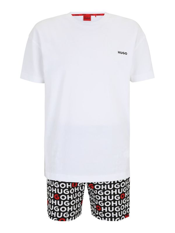 HUGO HUGO Kratka pidžama 'Tortuga'  tamno crvena / crna / bijela