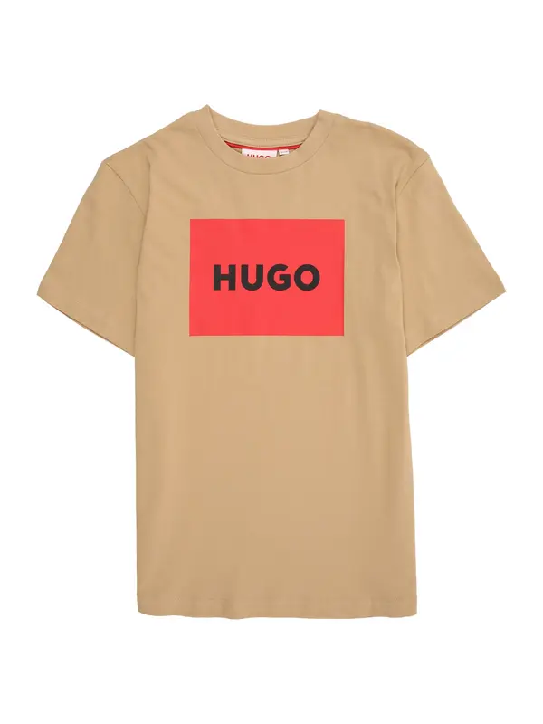 HUGO HUGO Majica  bež / crvena / crna