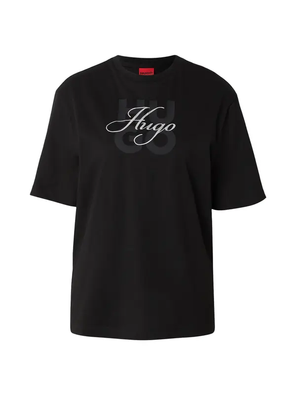 HUGO HUGO Majica 'Dashire_5'  crna / srebro