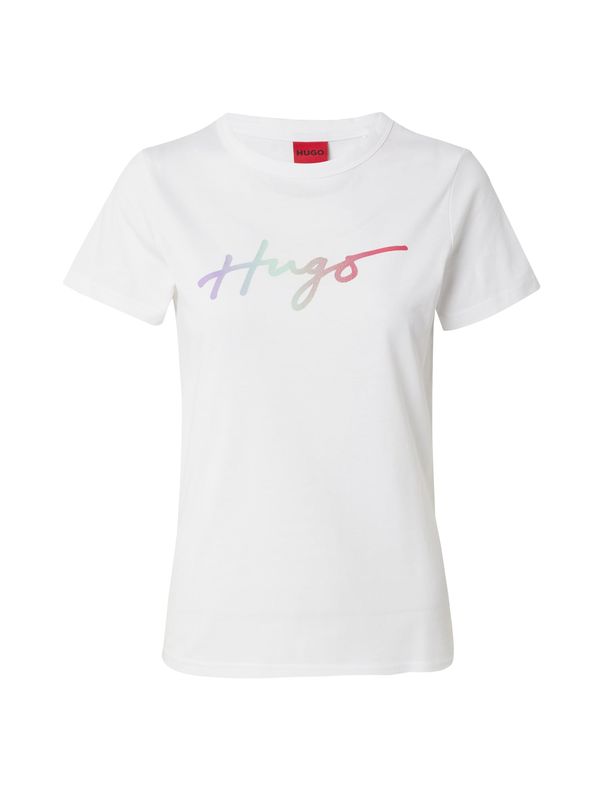 HUGO HUGO Majica 'Deloris_3'  menta / svijetloljubičasta / roza / bijela