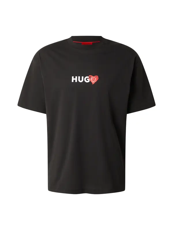HUGO HUGO Majica 'Dewdam'  crvena / crna / bijela