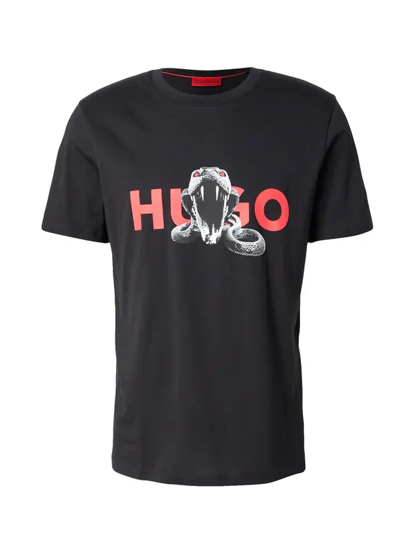 HUGO HUGO Majica 'Deyladec'  antracit siva / crvena / crna / bijela