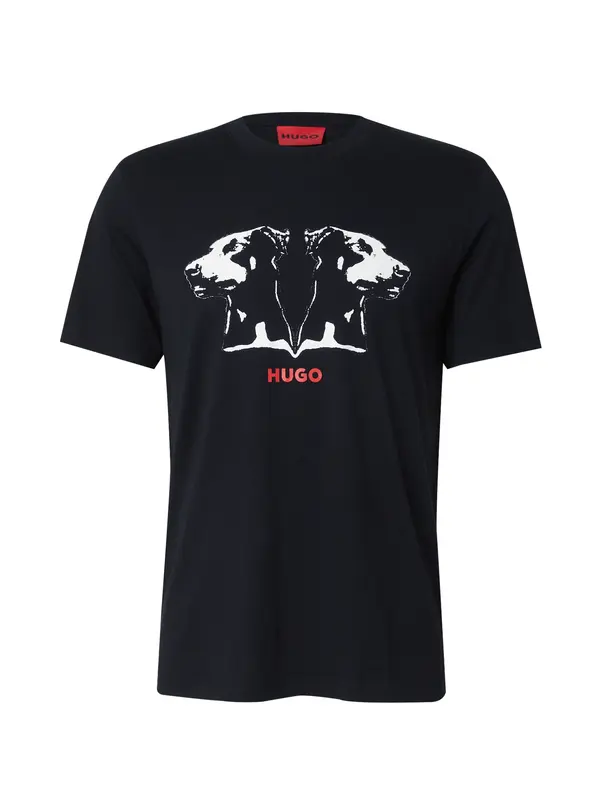HUGO HUGO Majica 'Dobero'  crvena / crna / bijela