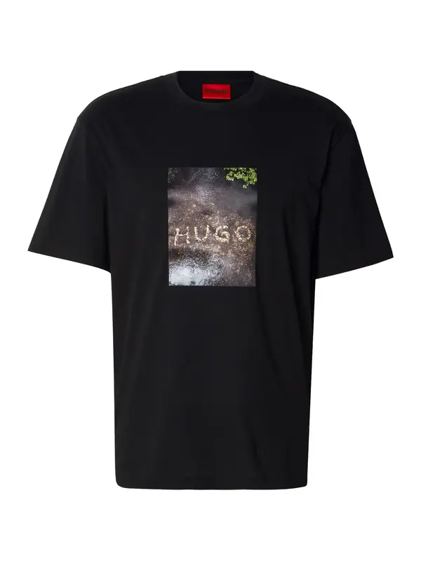 HUGO HUGO Majica 'Doreston'  plava / smeđa / zelena / crna