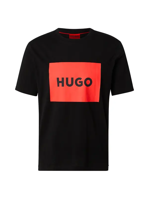 HUGO HUGO Majica 'Dulive222'  svijetlocrvena / crna