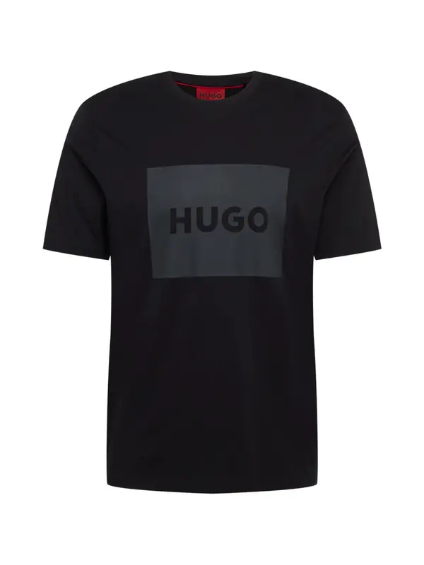 HUGO HUGO Majica 'Dulive222'  tamo siva / crna