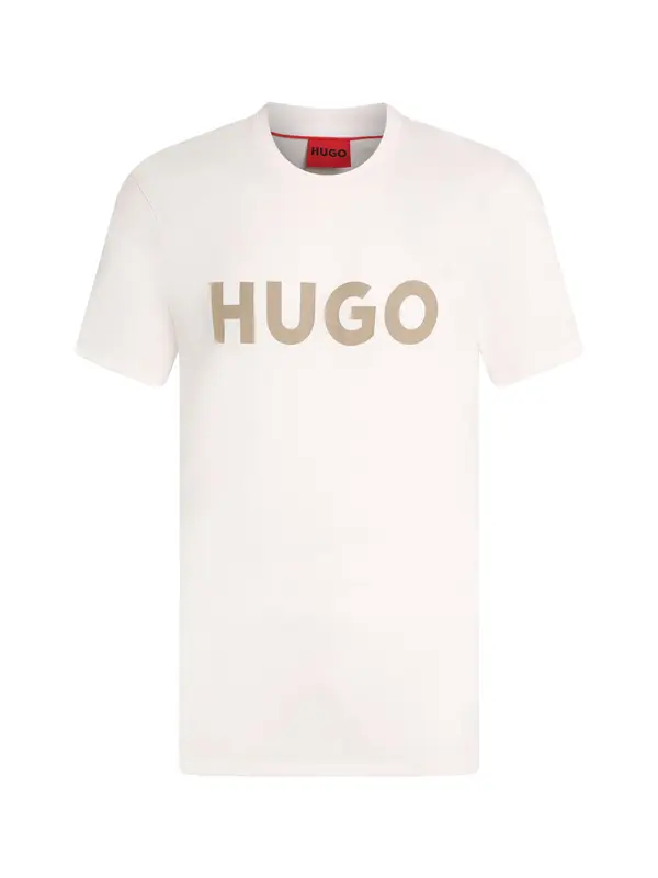 HUGO HUGO Majica 'Dulivio'  tamno bež / bijela