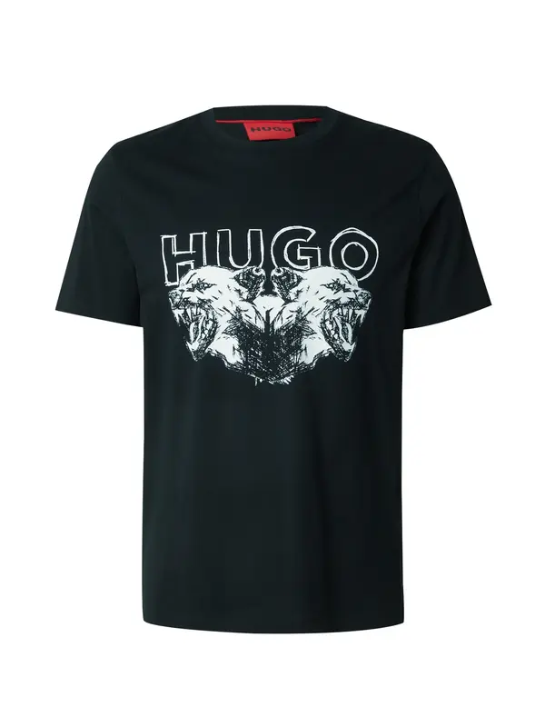 HUGO HUGO Majica 'Durro'  crna / bijela