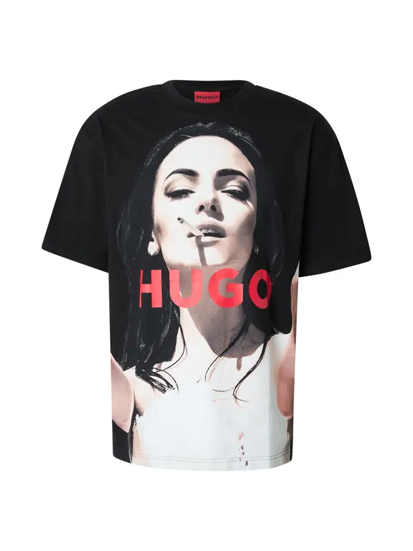 HUGO HUGO Majica 'Duwedie'  boja pijeska / crvena / crna