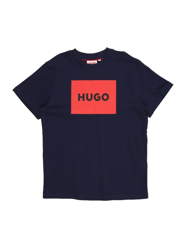 HUGO HUGO Majica  morsko plava / krvavo crvena / crna