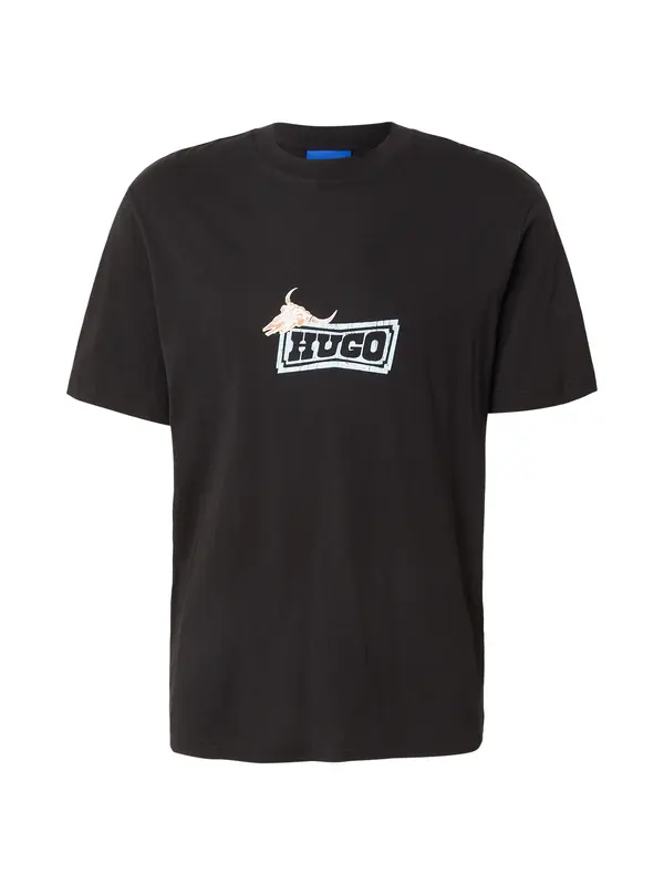 HUGO HUGO Majica 'Nadero'  crna / bijela