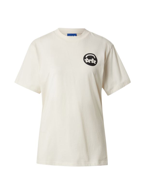 HUGO HUGO Majica  narančasta / crna / bijela