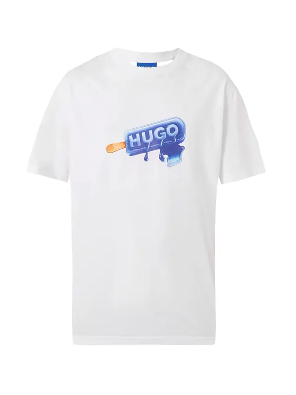 HUGO HUGO Majica 'Noglasy'  bež / plava / bijela