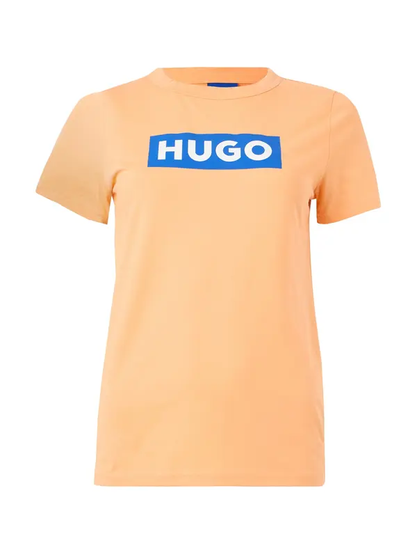 HUGO HUGO Majica  plava / marelica / bijela