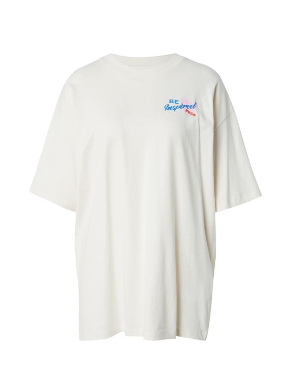 HUGO HUGO Majica  plava / tamno narančasta / ružičasto crvena / bijela