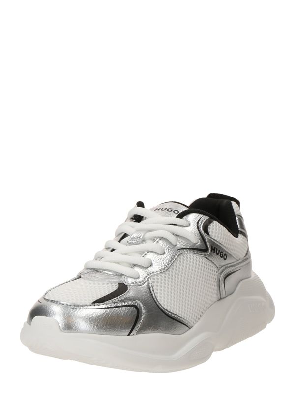 HUGO HUGO Niske tenisice  srebro / prljavo bijela