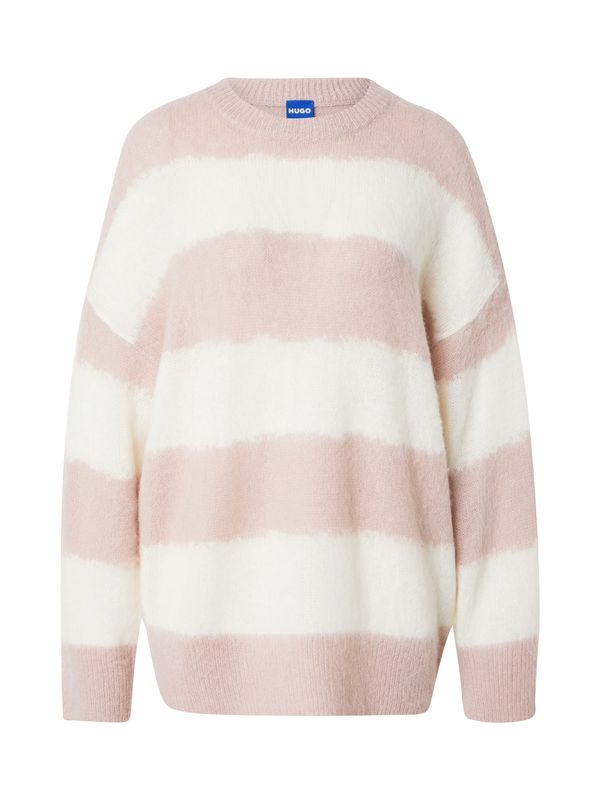 HUGO HUGO Pulover 'Slookis_B'  prljavo roza / bijela