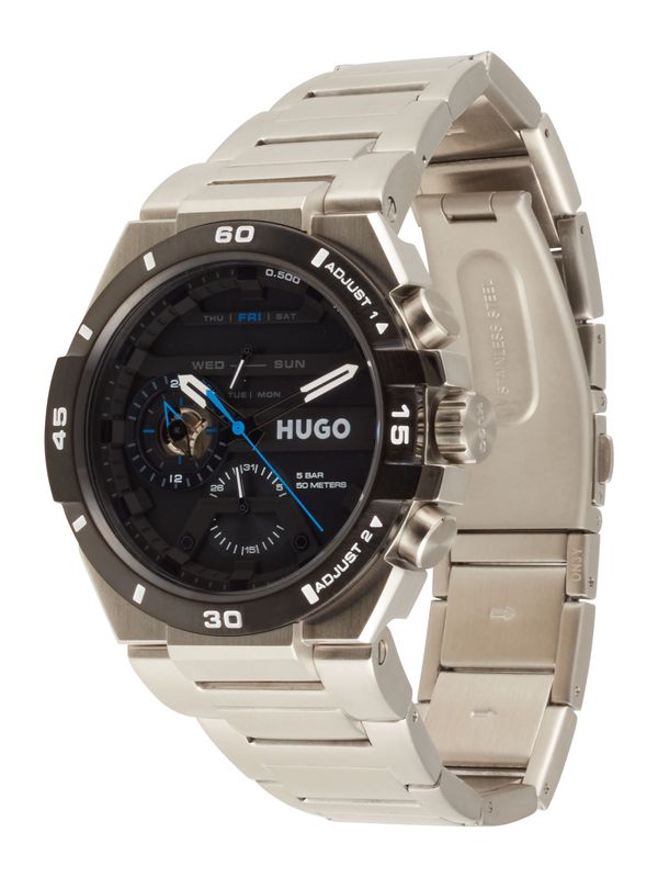 HUGO Red HUGO Red Analogni sat 'Wild'  plava / crna / srebro / bijela