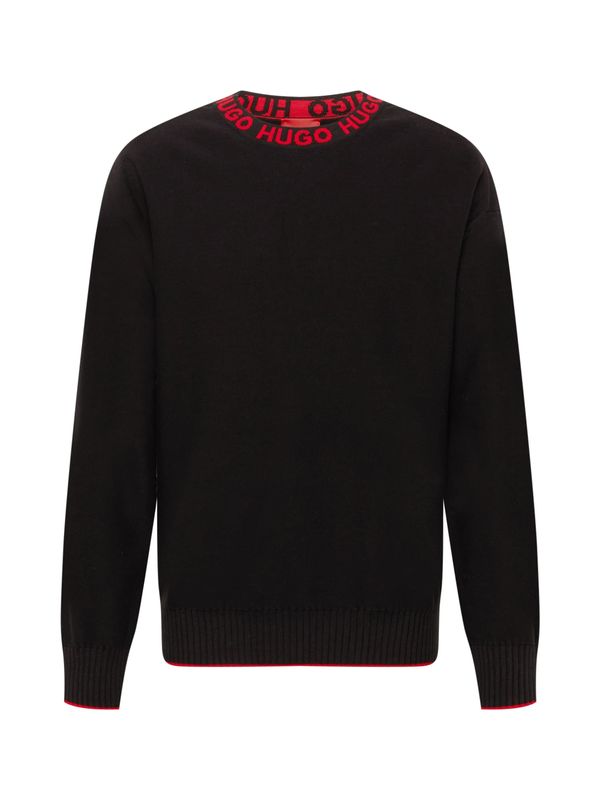HUGO Red HUGO Red Pulover 'Smarlo'  crvena / crna