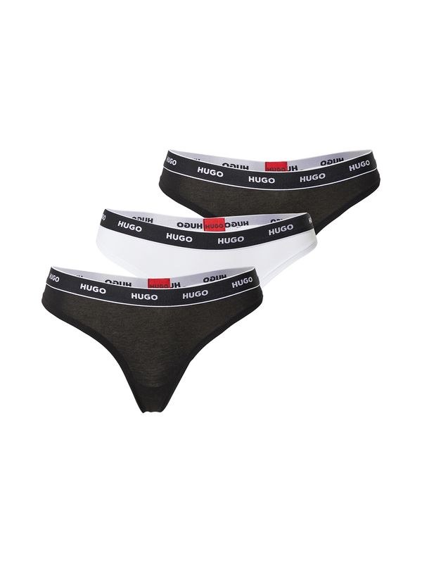 HUGO Red HUGO Red Tanga gaćice  crna / bijela