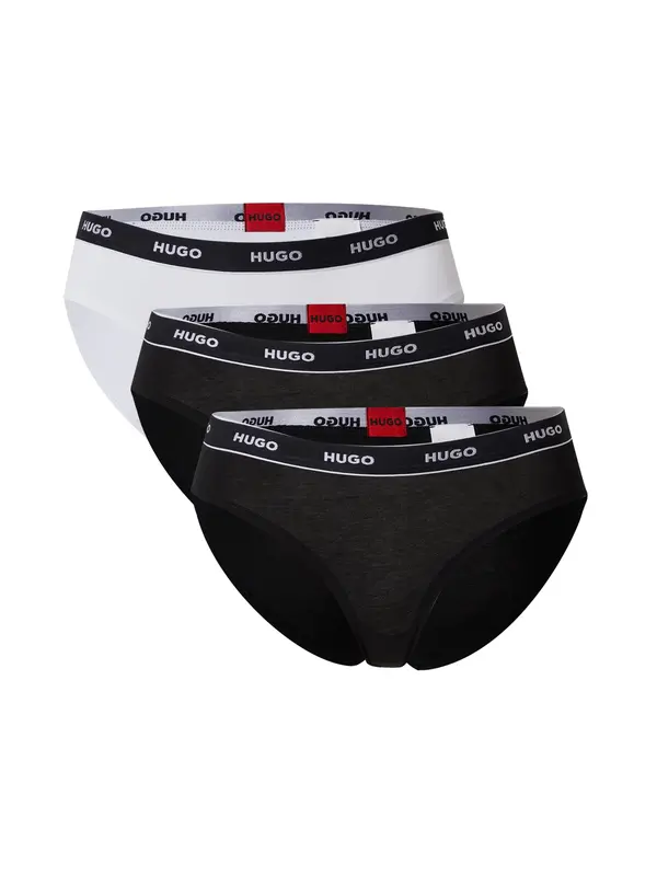 HUGO HUGO Slip  crna / bijela