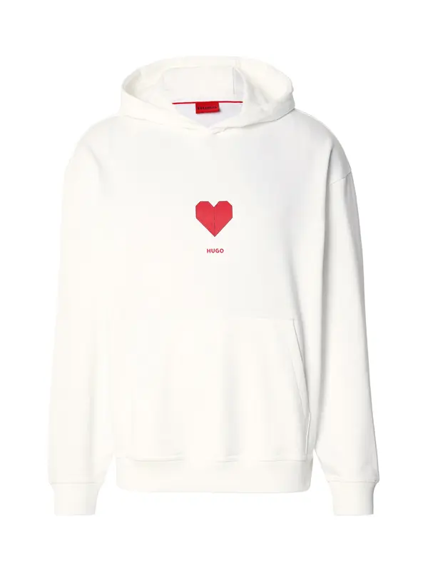 HUGO HUGO Sweater majica 'Dalentinos'  crvena / crna / bijela