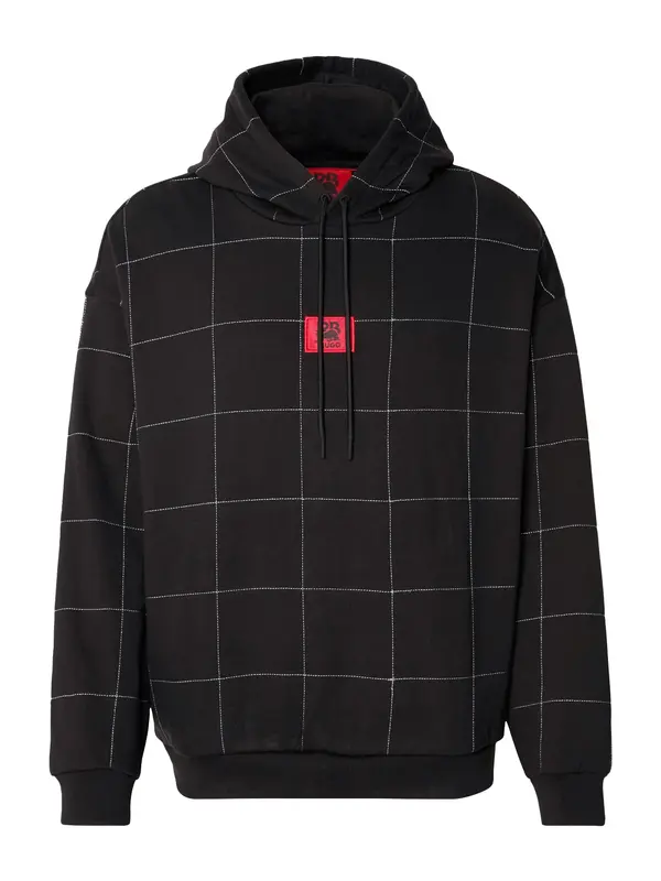 HUGO HUGO Sweater majica 'Dally'  vatreno crvena / crna / bijela