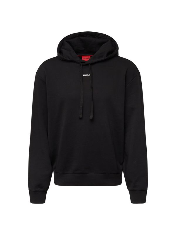 HUGO HUGO Sweater majica 'Dapo'  crna / bijela