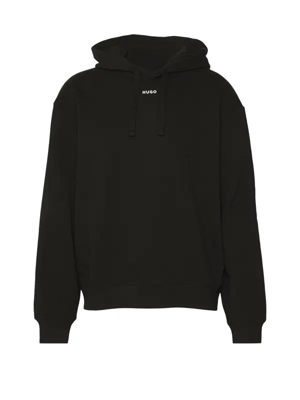 HUGO HUGO Sweater majica 'Dapo'  crna / bijela
