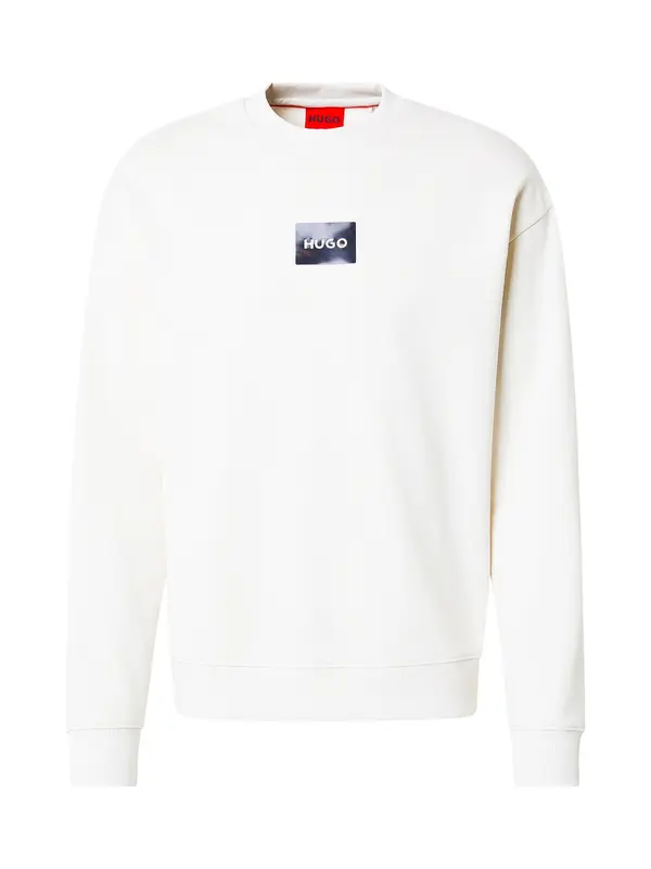 HUGO HUGO Sweater majica 'Daylo'  crna / prljavo bijela