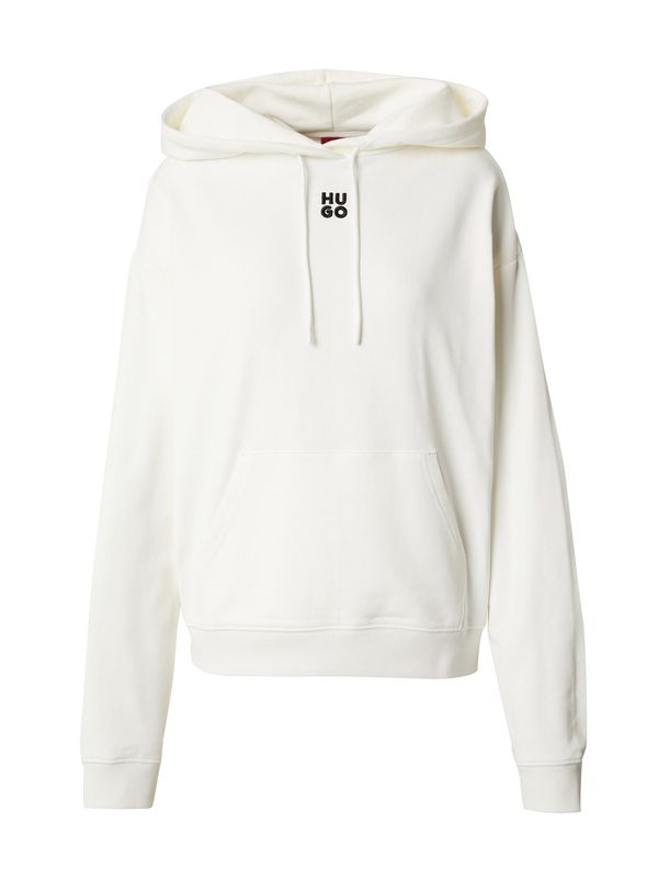 HUGO HUGO Sweater majica 'Delfinia'  crna / bijela