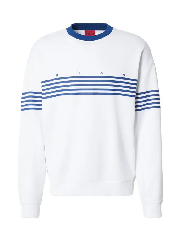 HUGO HUGO Sweater majica 'Demso'  crno plava / bijela
