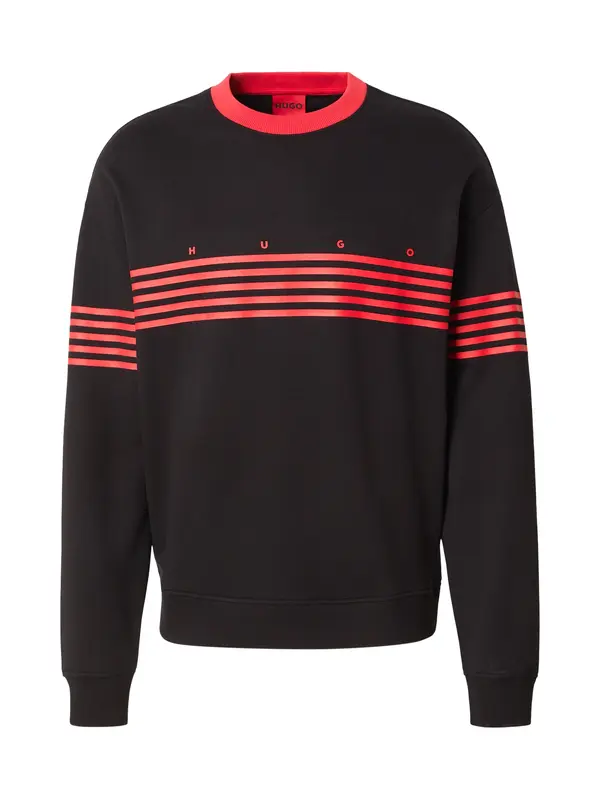 HUGO HUGO Sweater majica 'Demso'  jarko crvena / crna