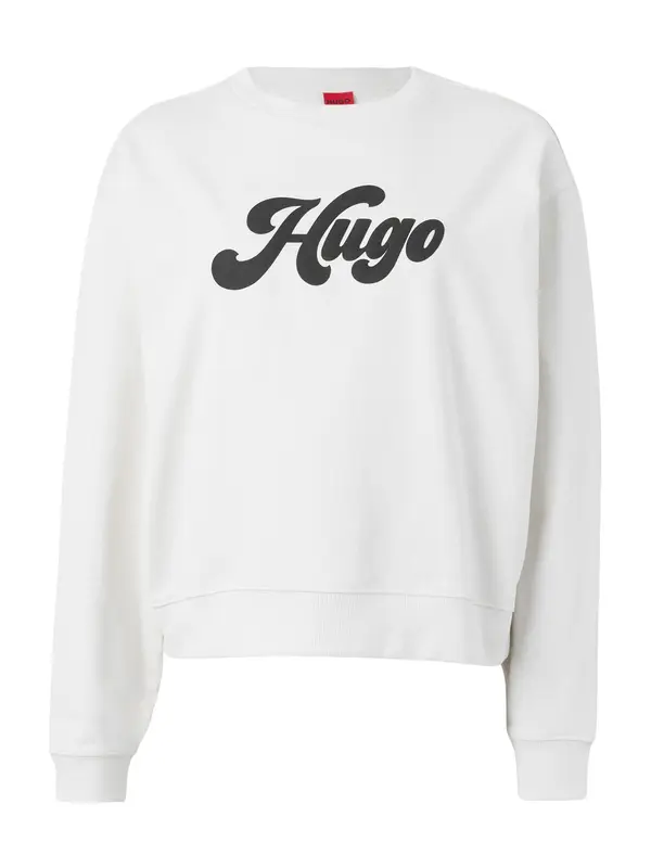 HUGO HUGO Sweater majica 'Deroxina'  crna / bijela